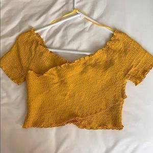 Yellow off the shoulder forever 21